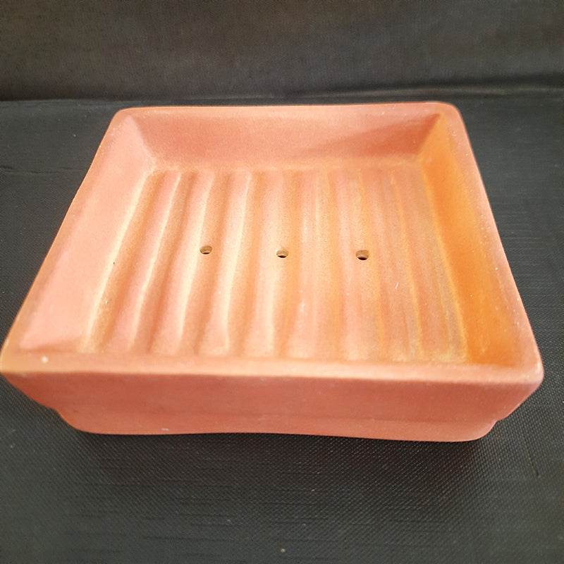 Terra Cotta Bathroom Soap Tray Dish Square