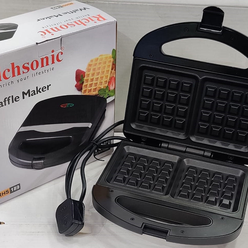 RICHSONIC Waffle Maker RHS 189 with non-stick plates and power indicator, ideal for home use. Buy at best price in Sri Lanka from Bamagate.com.