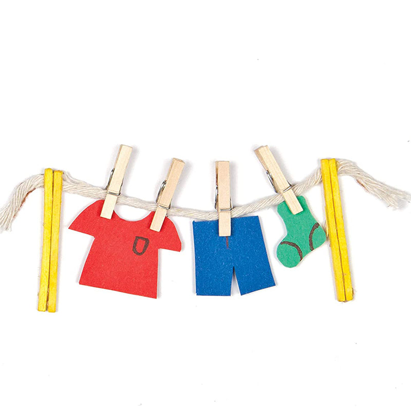 25 PCs Mini Wooden Clips